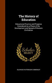 Front cover of The History of Education by Cubberley, Ellwood Patterson