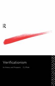 Cover of Verificationism by C. J. Misak