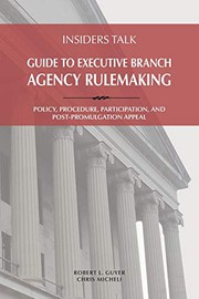 Front cover of Insiders Talk : Guide to Executive Branch Agency Rulemaking by Robert L Guyer