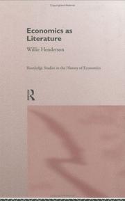 Cover of Economics as literature by Willie Henderson