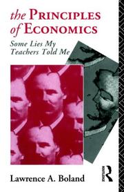 Cover of The principles of economics by Lawrence A. Boland
