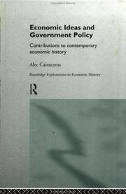 Cover of Economic ideas and government policy by Cairncross, Alec Sir