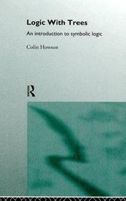Cover of Logic with trees by Colin Howson
