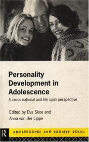 Cover of Personality development in adolescence by Eva Skoe