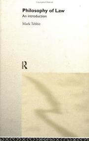Front cover of Philosophy of law by Mark Tebbit