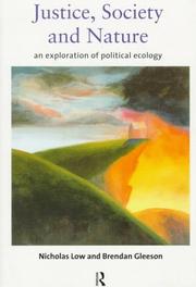 Front cover of Justice, society, and nature by Nicholas Low