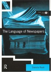 Front cover of The language of newspapers by Danuta Reah