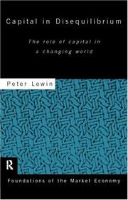 Cover of Capital in Disequilibrium by Peter Lewin