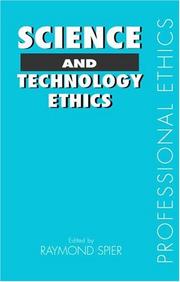 Cover of Science and Technology Ethics (Professional Ethics) by Dr Raym E.Spier