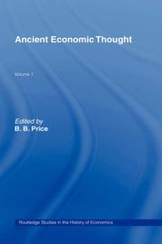 Cover of Ancient economic thought by Betsy Price