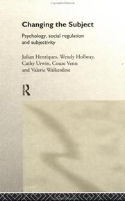 Cover of Changing the subject by Julian Henriques