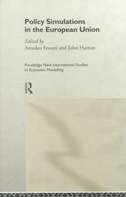 Front cover of Policy simulations in the European Union by John P. Hutton
