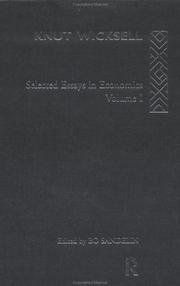 Front cover of Knut Wicksell by Bo Sandelin