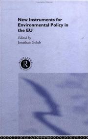 Front cover of New Instruments for Environmental Policy in the EU by Jonathan Golub