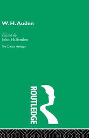 Cover of W.H. Auden by John Haffenden