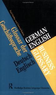 Front cover of German/English business glossary by Paul Hartley