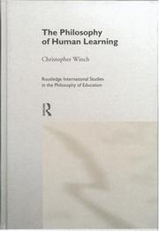 Front cover of The philosophy of human learning by Christopher Winch