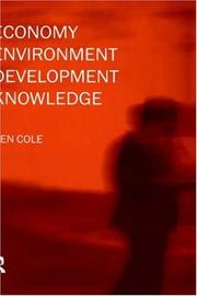 Cover of Economy-Environment-Development-Knowledge by Ken Cole