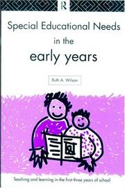 Front cover of Special educational needs in the early years by Ruth A. Wilson