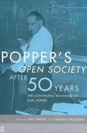 Cover of Popper's Open Society After Fifty Years by Ian Charles Jarvie