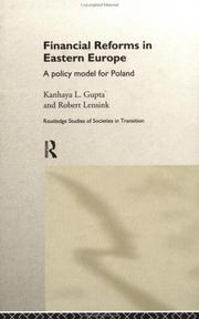 Cover of Financial Reforms in East European Countries by Kanhaya L. Gupta