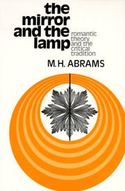 Cover of The Mirror and the Lamp by Meyer H. Abrams
