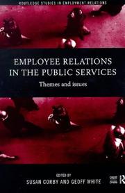 Cover of Employee Relations in the Public Services by Susan Corby