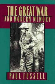 Front cover of The Great War and Modern Memory by Paul Fussell