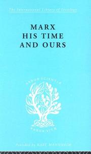Front cover of Marx His Times and Ours by Rud Schlesinger