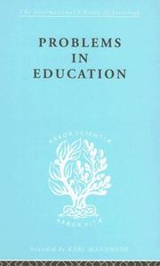 Cover of Problems in education by Brian Holmes