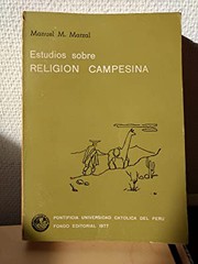 Front cover of Estudios sobre religión campesina by Manuel M. Marzal