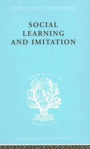 Front cover of Social learning and imitation by Neal E. Miller