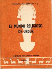 Front cover of El mundo religioso de Urcos by Manuel M. Marzal