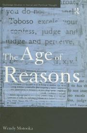 Front cover of The age of reasons by Wendy Motooka