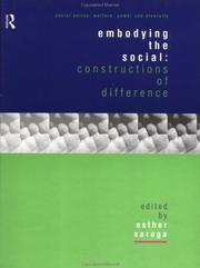 Front cover of Embodying the social by Esther Saraga