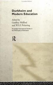 Cover of Durkheim and modern education by Geoffrey Walford