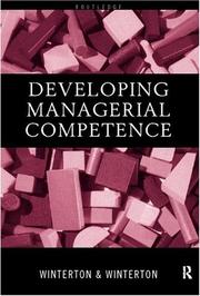 Cover of Developing managerial competence by Jonathan Winterton