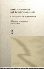 Cover of Erotic Transference and Countertransference by David Mann