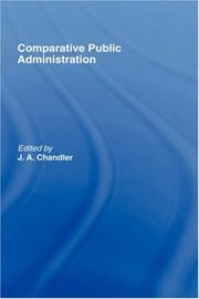 Cover of Comparative Public Administration by J.a. Chandler