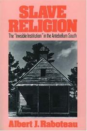 Cover of Slave Religion by Albert J. Raboteau