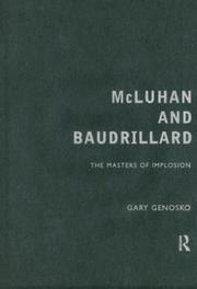 Cover of McLuhan and Baudrillard by Gary Genosko
