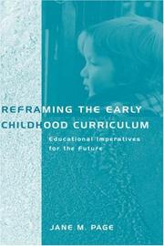 Front cover of Reframing the Early Childhood Curriculum by Jane Page