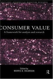 Cover of Consumer Value by M. Holbrook