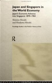 Front cover of Japan and Singapore in the world economy by Shimizu, Hiroshi.