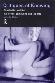 Front cover of Critiques of knowing by Lynette Hunter