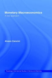 Cover of Monetary macroeconomics by Alvaro Cencini