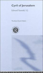 Front cover of Cyril of Jerusalem by Edward Yarnold