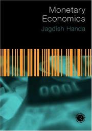 Cover of Monetary economics by Jagdish Handa