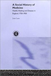 Front cover of A social history of medicine by Joan Lane