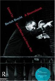 Cover of Brecht sourcebook by Carol Martin